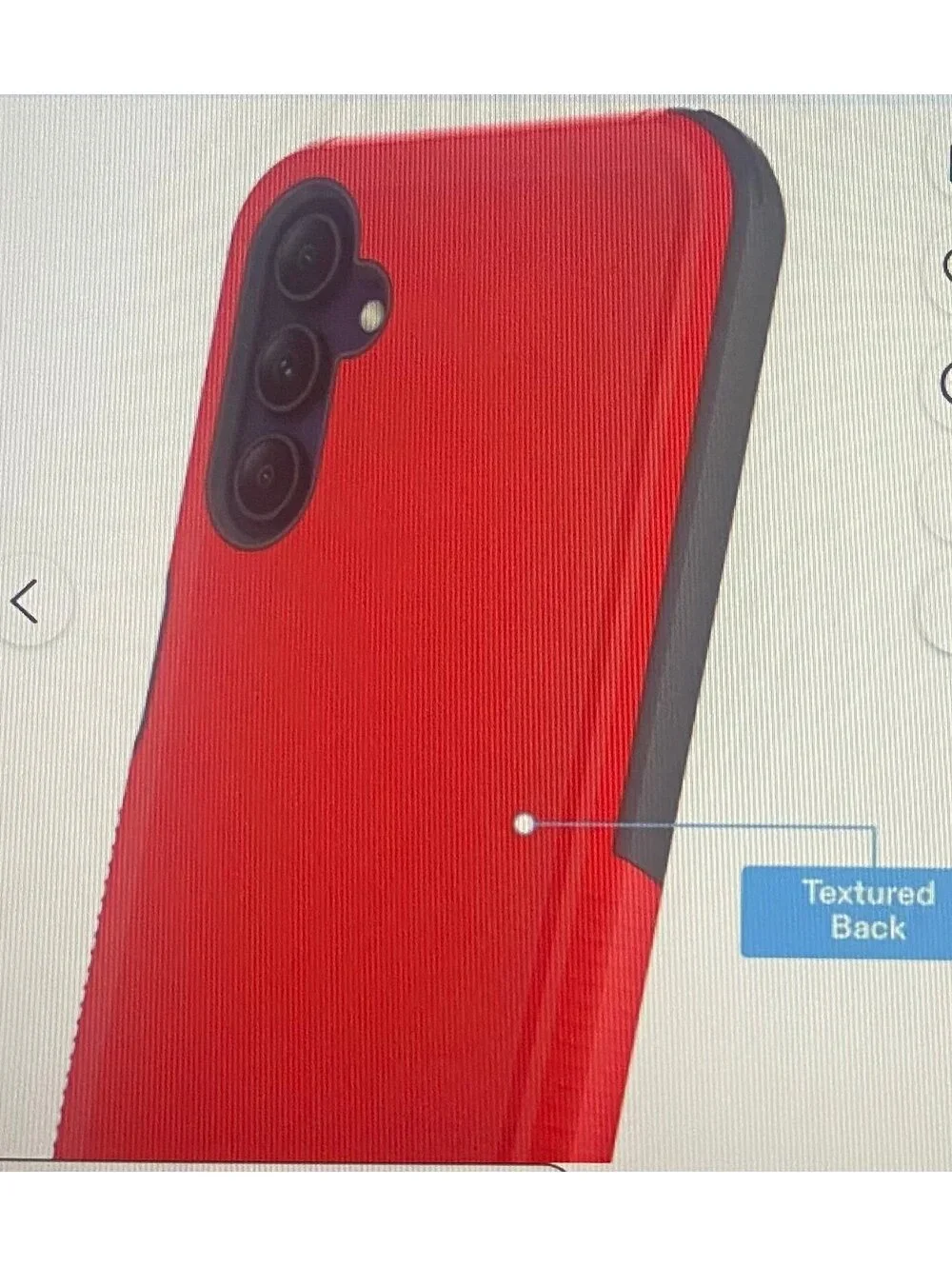 Onn Slim Rugged Case for Samsung Galaxy A15 5G Red/Gray